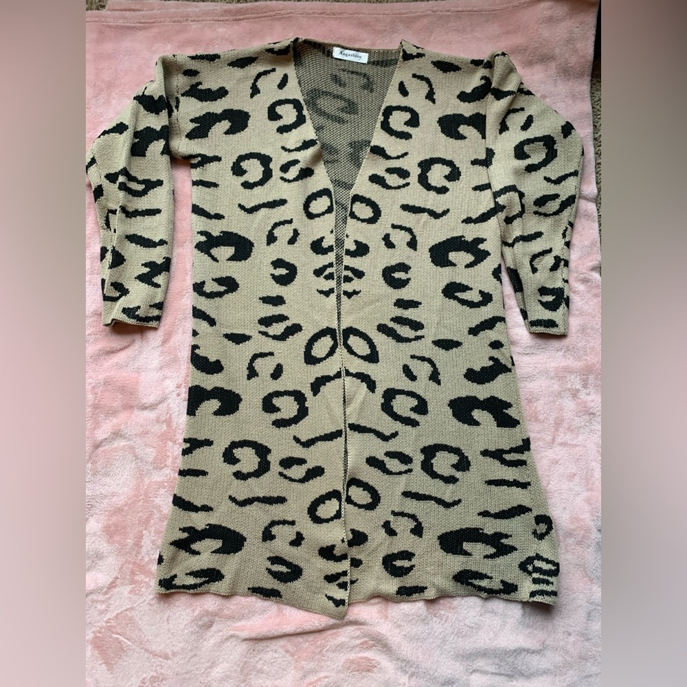 Leopard print cardigan